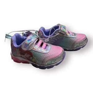 Disney Little Mermaid Laceless Light‎ Up Shoes Toddler Size 6
